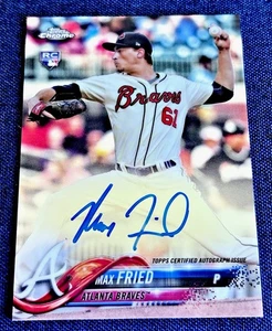 2018 Topps Chrome - Rookie Autographs Max Fried #RA-MF (AU, RC) - Foto 1 di 3