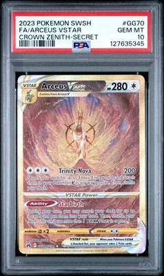 2023 Pokemon Sword And Shield Crown Zenith Fa Secret Arceus Vstar #GG70 PSA 10 - Image 1 of 2