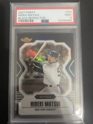 2007 Topps Finest - Hideki Matsui #101 Black Refractor /99 PSA 9 - Image 1 of 2