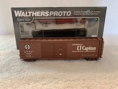 Walthers Proto #920-102001 HO Scale Santa Fe 50' AAR 2-Door Offset Boxcar #10363 - Image 1 of 4