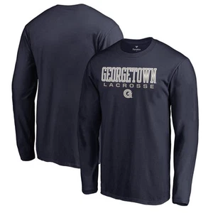 Men's Navy Georgetown Hoyas Team Unity Lacrosse Long Sleeve T-Shirt - Picture 1 of 3