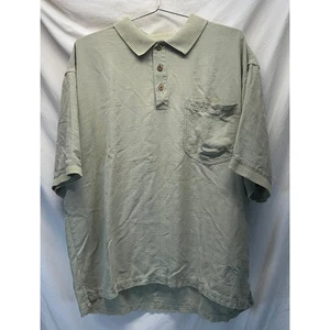 Tommy Bahama Sage Silk Polo Shirt Short Sleeve Button Up Casual Mens Size XL - Picture 1 of 5