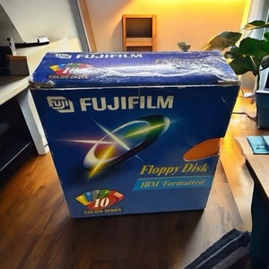 Fujifilm Floppy Disk 2HD IBM 3.5” Color IBM Formatted Disks 10 Pack Brand New - Afbeelding 1 van 5