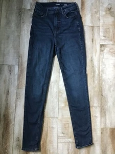 Jeans donna Old Navy Rockstar super skinny vita extra alta lavaggio scuro-2-6 - Foto 1 di 4