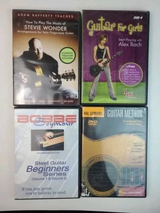 Posten 4 Gitarren-Anleitungs-DVDs zum Spielen Anfänger Steel Electric *POLIERT* - Bild 1 von 5