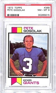1973 Topps #368 Pete Gogolak New York Giants Football Card PSA 8 NM-MT ID:46160 - Picture 1 of 2