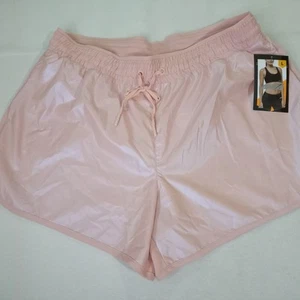 AVIA Damen große rosa Glanz Sport Shorts Gummibund Taschen Laufen - Bild 1 von 7