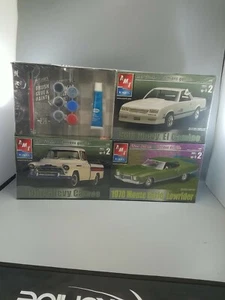 Amt Ertl Model Kit Value Pack 86 Chevy el camino 57 Chevy 70 monte carlo N.O.S - Foto 1 di 6