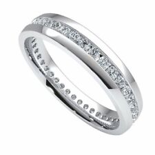 Solid 10k Gold 4mm Channel Set Mens Diamond Eternity Wedding Band Ring 0.70ctw