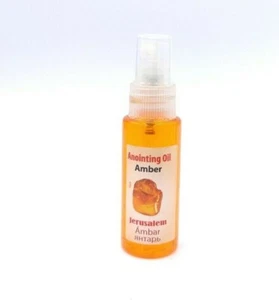 Olio Unzione Ambra 40 Ml Terra Santa Santa Gerusalemme Puro Nardo Muschio Rosa Gelsomino - Foto 1 di 2