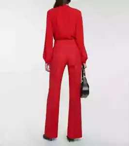46 Valentino gerade Hose aus Wolle & Seide 10 (US) $ 2.100 - Bild 1 von 9