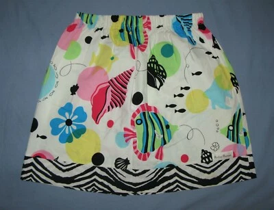 Falda con ribete de cebra estampado hawaiano con concha de pez Etsy personalizada reventa talla 6 7 8 usada en excelente estado Foto 1 de 4