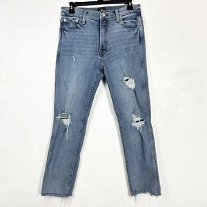 GAP Denim Blue Jeanshose Damen 10/30 Regular Distressed Straight High Rise - Bild 1 von 20