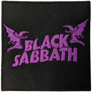 BLACK SABBATH PURPLE LOGO 10CM WIDE WOVEN SEW ON PATCH OFFICIALLY LICENSED - Picture 1 of 7
