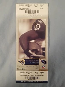 9-25-05 2005 Tennessee Titans @ St. Louis Rams Ticket Stub *FAULK FINAL TD - Picture 1 of 2