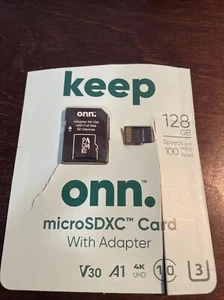 NEW-opened, Never Used—Keep onn 16 GB MicroSDHC Card With Adapter From Walmart - Picture 1 of 2