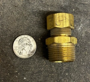 5/8" Compression x 3/4" MIP Adapter Brass Fitting 5 pcs - Picture 1 of 4