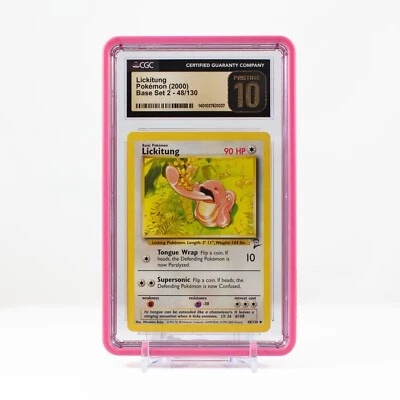 Pokémon Lickitung #48 Base Set 2 2000 - CGC 10 PRISTINE POP 2  - Image 1 of 4