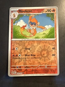 2024 Pokémon S&V Twilight Masquerade Reverse Holo Foil Monferno 32 /167 - Picture 1 of 2