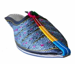 Traditional Women Clogs Slippers Handmade Leather Embroidered Footwear US 6 - Picture 1 of 7