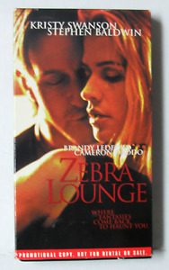ZEBRA LOUNGE (VHS, PROMOTIONAL COPY DEMO) KRISTY SWANSON, EROTIC THRILLER VIDEO
