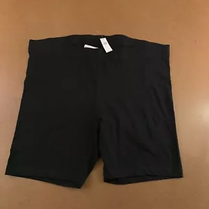 Old Navy Womens Size 3X Black Jersey High-Waisted 8" Inseam Biker Shorts NWT - Picture 1 of 6
