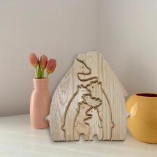 Puzzles artistiques en bois pour familles d'ours, décoration de maison,
