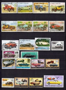 voitures anciennes tacots un lot de 20 timbres oblitérés /TE5333 - Picture 1 of 1