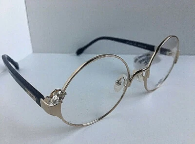 New Gianfranco Ferre Women's Eyeglasses Frame w/Crystal Round Gold 48-20-140 . - Image 1 of 4
