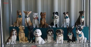 Walkies Perro Sentado Ornamento Figura Staffy Westie Yorkie Labrador Bulldog Francés - Imagen 1 de 22