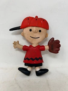 Figura Bendy de colección 1969 Peanuts Charlie Brown con guante de béisbol Hong Kong - Imagen 1 de 2
