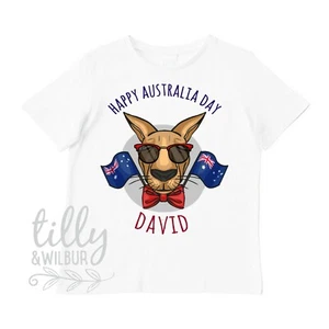 Happy Australia Day Personalised T-Shirt For Boys, Australia Day T-Shirt Gift - Picture 1 of 6