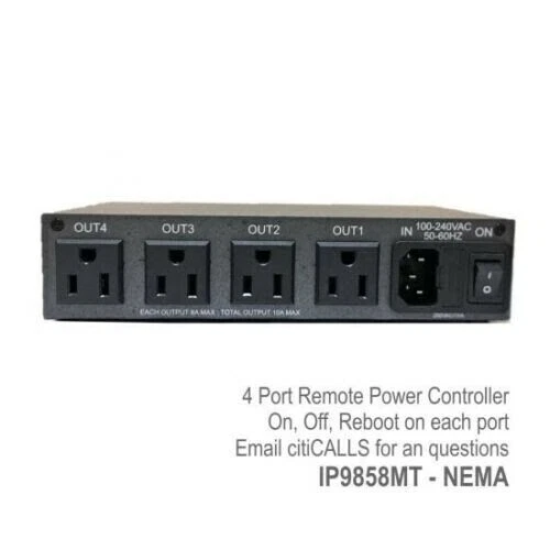 Aviosys IP9858MT PRO 9858 4 Port Web Power Switch w AutoPing IOS Android DLI- - Image 1 of 4