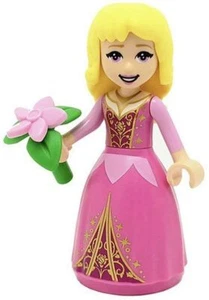 LEGO Disney Princesa Minifigura Aurora Falda Ancha Rosa con Filigrana Dorada 302001 - Imagen 1 de 1