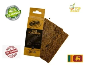 Dish Scrubber x4, Coconut Husk, Washing Pad, Eco Product, 12cm x 7.5cm x 1cm - Picture 1 of 5