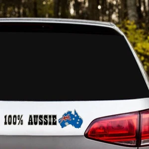 Reflective Stylish Decal Universal Sticker 100% Aussie Emblem H: 5cm x W: 19.6cm - Imagen 1 de 3