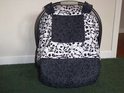 *PESADILLA ANTES DE NAVIDAD*Toldo asiento de coche equipado con rosa o negro hecho a mano Foto 1 de 4