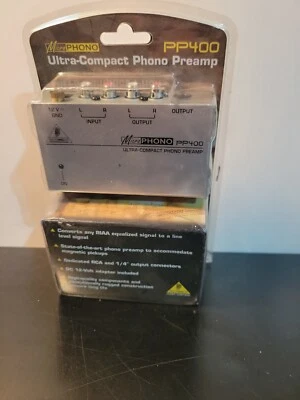 Preamplificador de fono ultracompacto Behringer Microphono PP400 en plata Foto 1 de 3