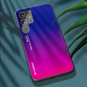 For Samsung Galaxy S24 S23 Plus Ultra S22 S21 S21 S20 Plus Gradient Glass Case