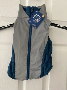 Youly kleiner blau & silberner reflektierender Mantel für Welpen/Hunde mit Fleecefutter - Bild 1 von 5