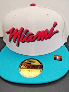 59Fifty NBA Miami Heat Snap Back Adjustable Baseball Cap/Hat Size 7.5 - Picture 1 of 2