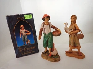 Fontanini Nativity For 5" Village Figures Kenan W/ Box & Deborah W/ Goose - Bild 1 von 2