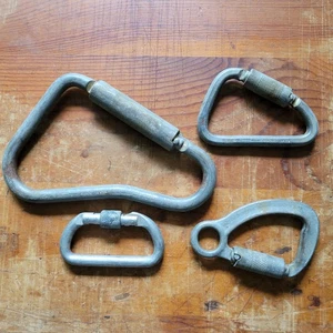 Yoke Steel Auto Locking Twist Lock Carabiner Set - 4 Pieces - Picture 1 of 10