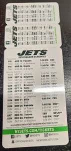 2018 NFL New York Jets Season Schedule with 2 snap-off Key Ring Schedules - Bild 1 von 8