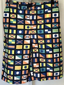 Niños 14/16 XL Original Pingüino Bañador Pantalones Cortos Bandera Marítima Multicolor - Imagen 1 de 6