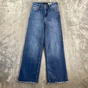 BCBGeneration High Rise Wide Leg Jeans Women’s Size 5/27 Blue Denim - Picture 1 of 6
