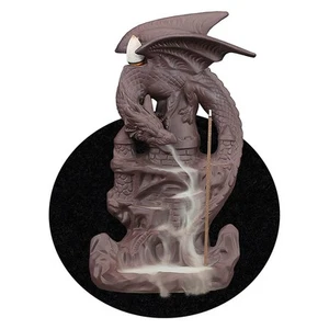 Dragon Backflow Incense Burner Handmade Ceramics Ornamen Statue Gift Fountain Ho - Picture 1 of 7