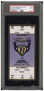 RAVENS Inaugural Game & 1st Win PSA 8 FULL TICKET 1.09.1996 Lewis NFL Debut LOOK - Bild 1 von 2
