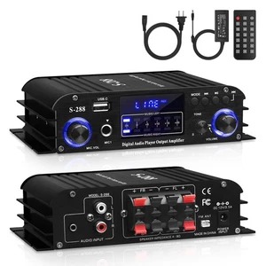 Amplificador 4 Canales, 5.0 HiFi Stereo Bluetooth Amplifier, 40W x 4, 600W ma... - Picture 1 of 6