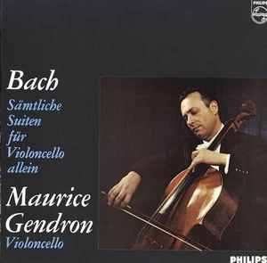 3LP Box BACH 6 Suites for Unaccompanied Cello GENDRON Philips A-2397 1964 MONO - Picture 1 of 3